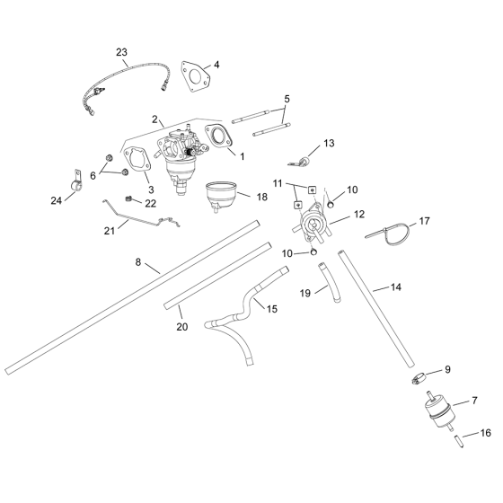 Fuel System for Kohler LV675 Engines