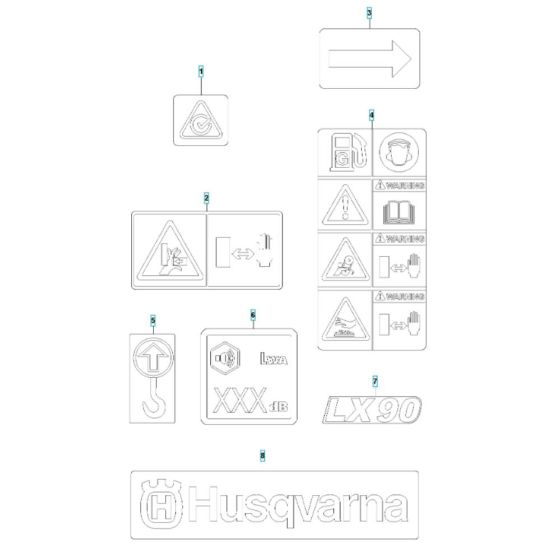 Husqvarna LX 90 Decals