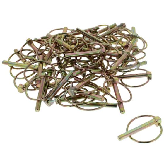 1/4" (6mm) Pin x 65mm ID, Lynch Pin, 50 Pack