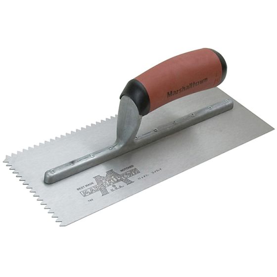 Notched Trowel 701SD V 3/16in Durasoft Handle 11 x 4.1/2in by Marshalltown - M701SD