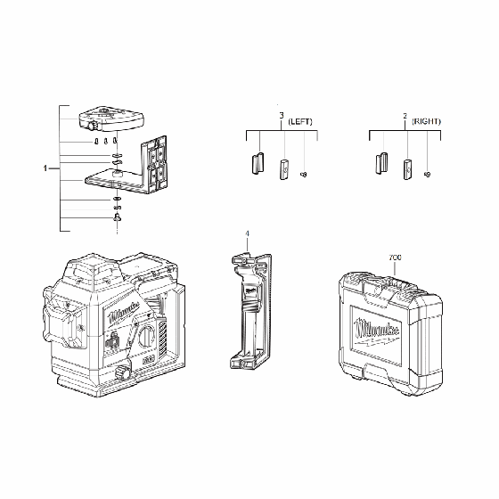 Milwaukee M123PL Laser Assembly