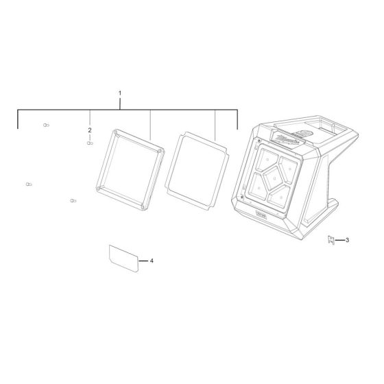 Milwaukee M12AL Area Light Assembly
