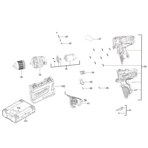 Milwaukee M12BDD Assembly