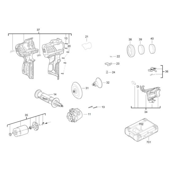 Milwaukee M12BPS Assembly