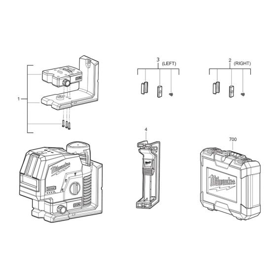 Milwaukee M12CLLP Laser Assembly