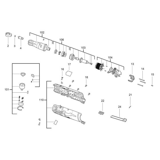 Milwaukee M12FHIR14 Assembly