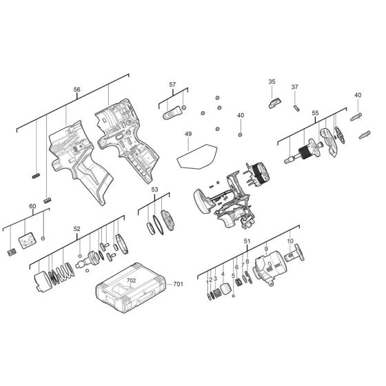 Milwaukee M12FID2 Assembly