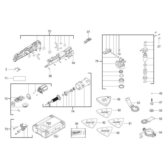 Milwaukee M12FMT Assembly