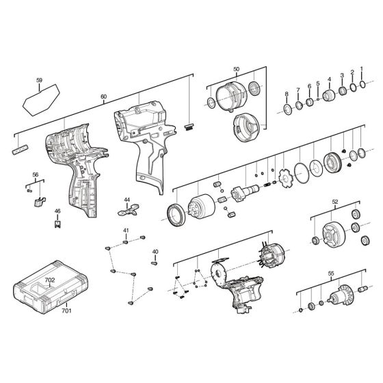 Milwaukee M12FQID Assembly