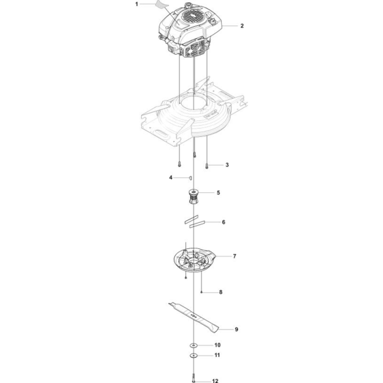 Engine Assembly for Husqvarna M148 SV Lawn Mowers