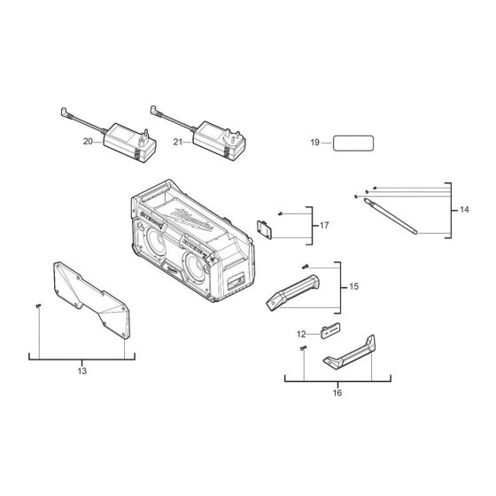 Milwaukee M18 RADDAB Assembly