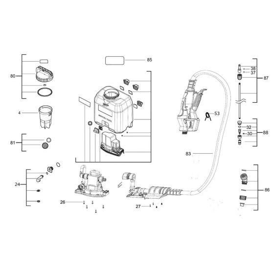 Milwaukee M18 BPFP-CST Assembly