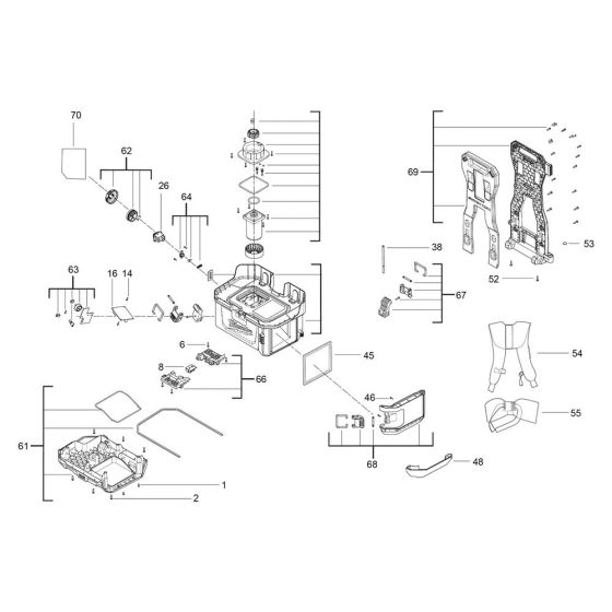 Milwaukee M18 BPFPH Assembly