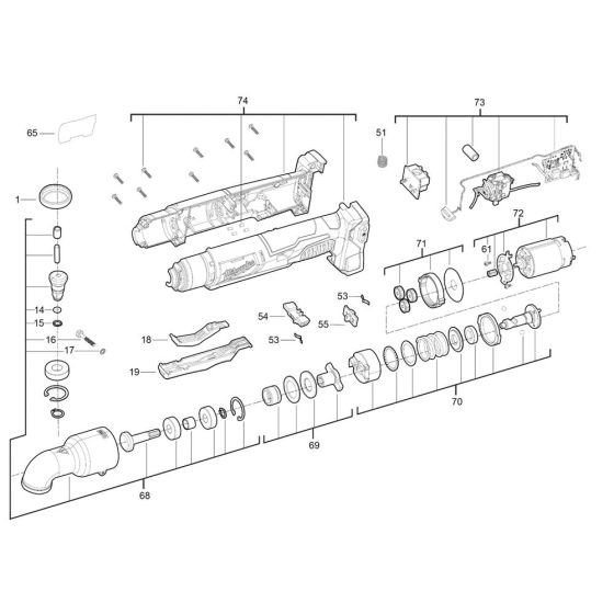 Milwaukee M18BRAIW Assembly