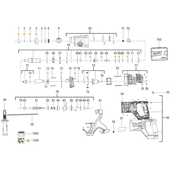 Milwaukee M18CHD Assembly