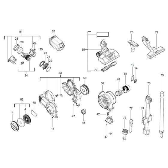 Milwaukee M18FCVL Assembly
