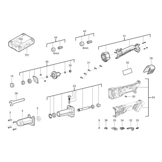 Milwaukee M18FDGRB Assembly