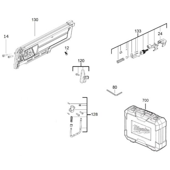 Milwaukee M18FFN Nail Gun Assembly
