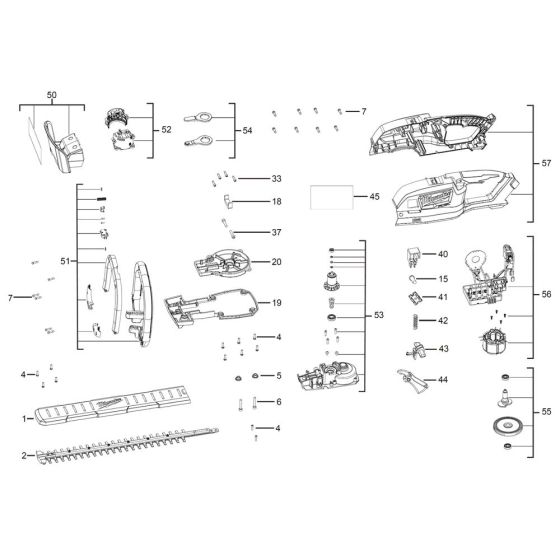 Milwaukee M18FHT45 Assembly
