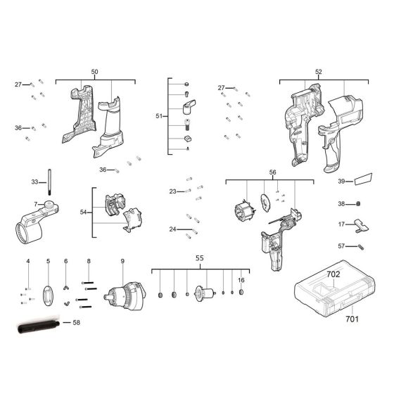 Milwaukee M18FPM Assembly