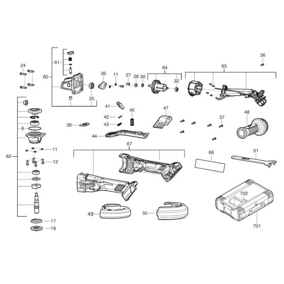 Milwaukee M18FSAGV115XPDB Assembly