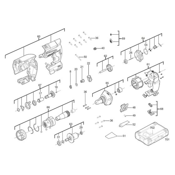 Milwaukee M18FSG Assembly