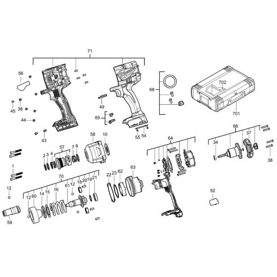 Milwaukee M18ONEFHIWH716 Assembly