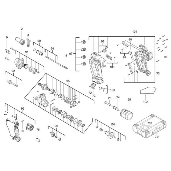 Milwaukee M18ONEFPRT Assembly