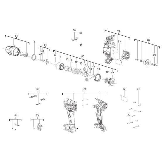 Milwaukee M18ONEIWF12 Assembly