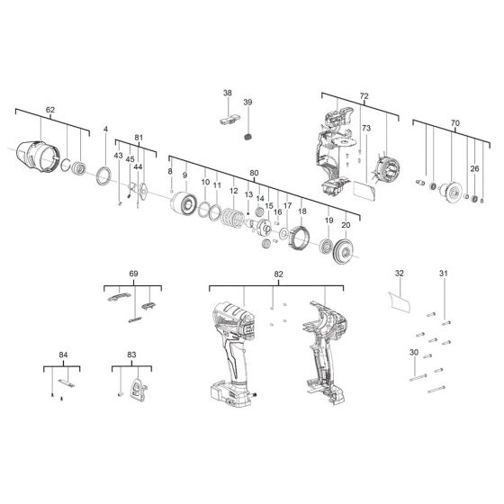 Milwaukee M18ONEIWP12 Assembly