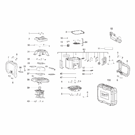 Milwaukee M18RLOH600 Assembly