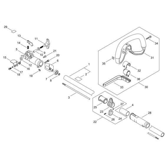 Main Pipe & Handle for M243S