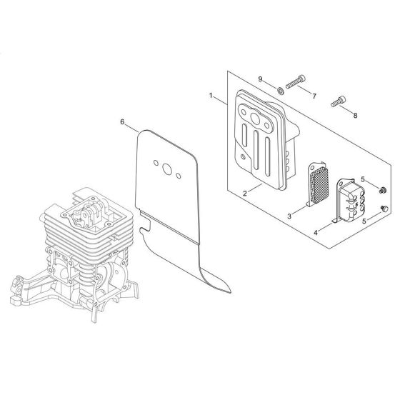 Muffler for Shindaiwa M2510