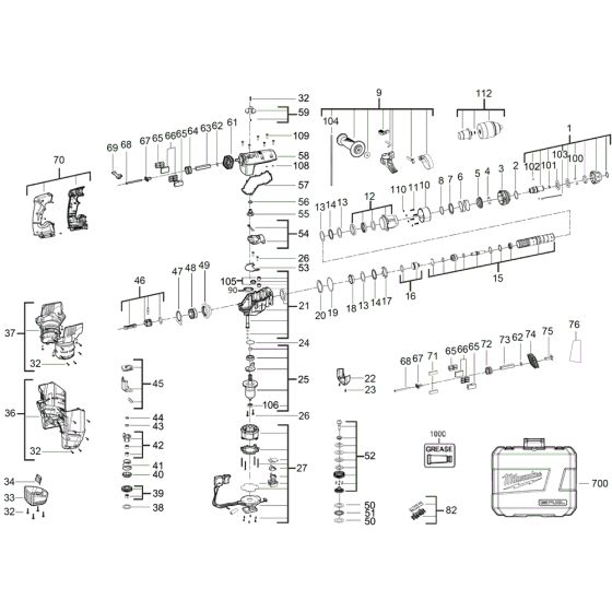 Milwaukee M28CHPX Assembly