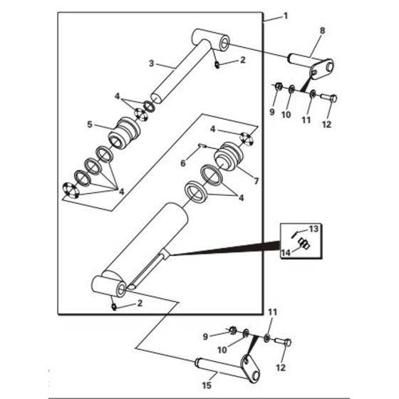 Tipping Ram Assembly for Thwaites MACH 201 Dumper