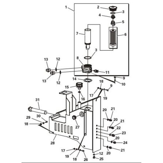 Hydraulic Tank Assembly for Thwaites MACH 201 Dumper