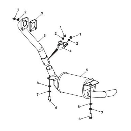 Exhaust Assembly for Thwaites MACH 201 Dumper