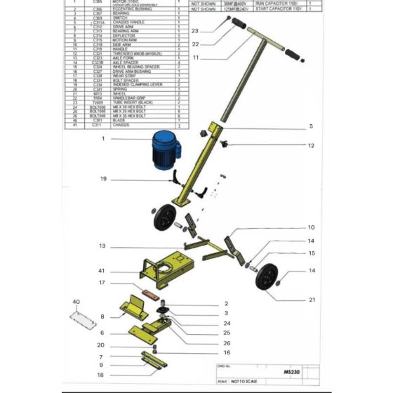 SPE MS230 Floor Stripper Assembly