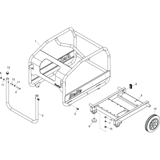 Chassis (From April 2009) Assembly for Belle Major 20-140X (PAN) Hydraulic Power Pack