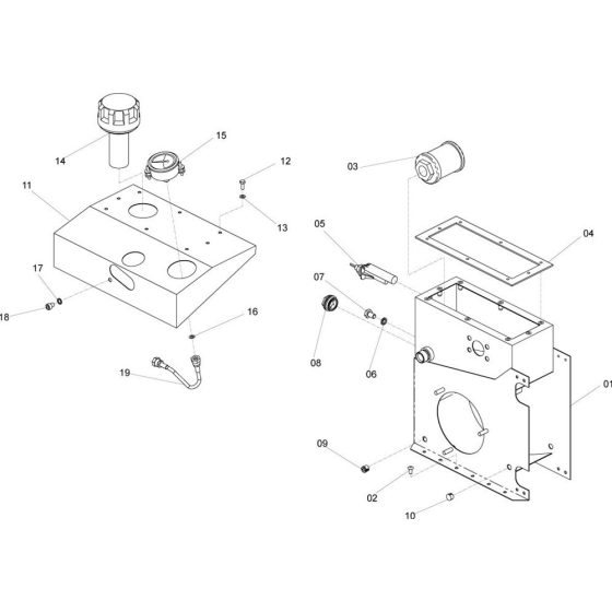 Tank (Up To March 2009) Assembly for Belle Major 20-160X (PAN) Hydraulic Power Pack