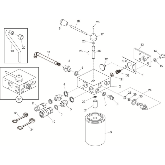 Valve Assembly for Belle Major 20-160X (PAN) Hydraulic Power Pack