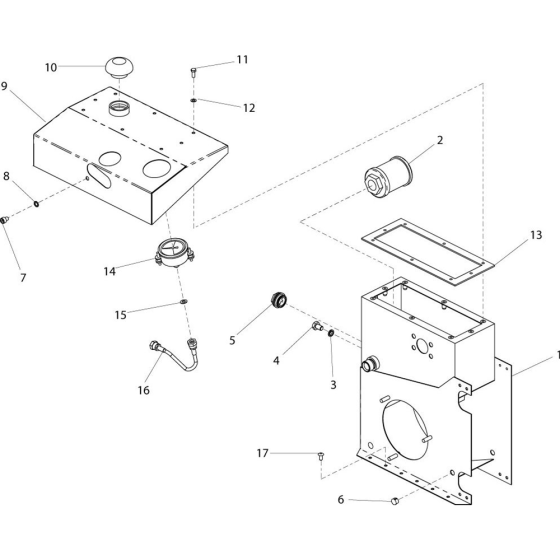 Tank (Up To March 2009) Assembly for Belle Major 30-140 (PAN) Hydraulic Power Pack