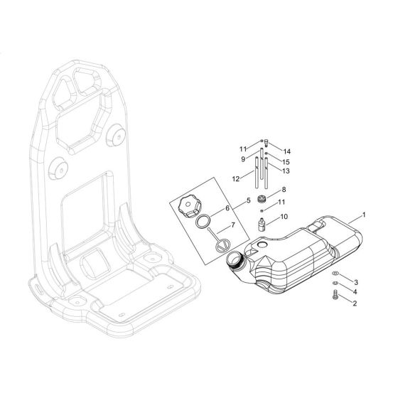 Fuel Tank for ECHO MB-580
