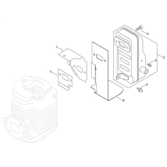 Muffler for ECHO MB-580