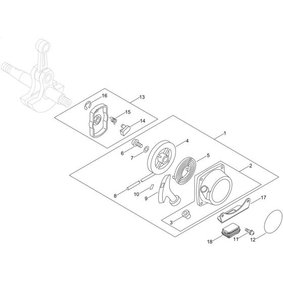 Recoil Starter for ECHO MB-580