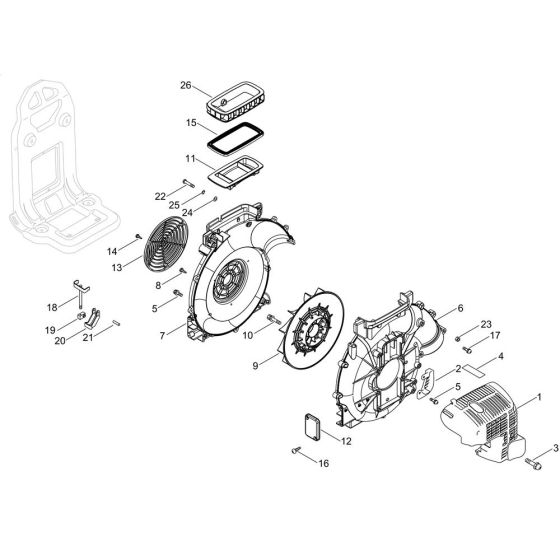Fan Case for ECHO MB-580