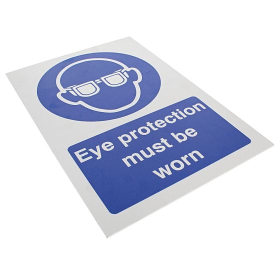 Eye Protection Must be Worn - 3mm Sign by Foamex - MB001F