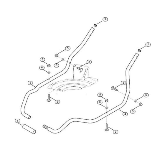 Handle Lower Part for Viking MB 2.2 RT Petrol Lawn Mowers