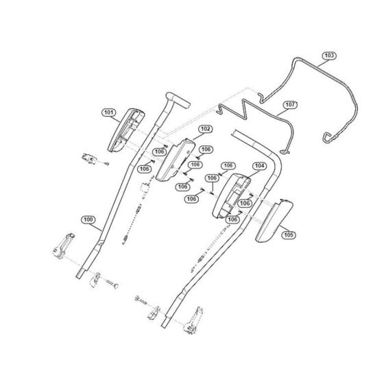 Handle Upper Part-1 for Viking MB 2.2 RT Petrol Lawn Mowers