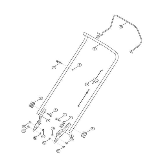 Handle for Viking MB 248.1 Petrol Lawn Mowers